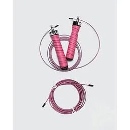 Burnlab Pro Performace Skipping Rope - Anti Slip, Adjustable, Ball Bearing Design for Gym, Crossfit, Double Unders, Speed Jumping, Boxing, Cardio and Weight Loss - for Men and Women (Pink)-picture-10
