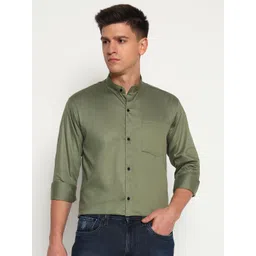 BUSCOTT Band Collar Formal Cotton Shirt-picture-41