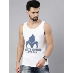 Bushirt Anime White Printed Cotton Vest-picture-14