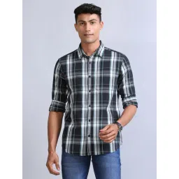 Bushirt Black Regular Fit Check Cotton Shirt-picture-44