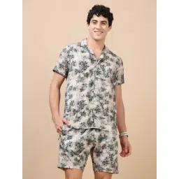 Bushirt Green Regular Fit Printed Co-Ord Set-picture-43