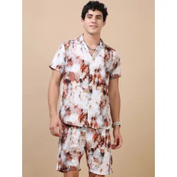 Bushirt Men Abstract Printed Night Suit-picture-37