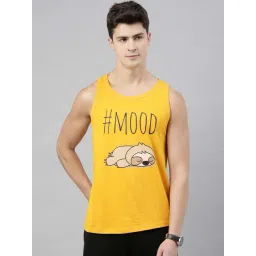 Bushirt Mustard Printed Cotton Vest-picture-18