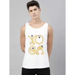 Bushirt White Printed Cotton Vest-picture-34