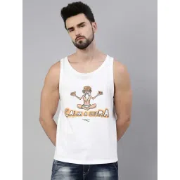 Bushirt White Printed Cotton Vest-picture-26