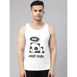 Bushirt White Printed Cotton Vest-picture-37