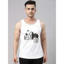 Bushirt White Printed Cotton Vest-picture-36