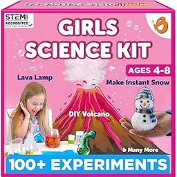 Butterfly EduFields 100+ Science Kit | Gift for Girls Age 6-7 | Birthday Gift for 5 6 7 8 Year Old Girl | Girls Science Experiment Kit | Toys for 6 Year Old | Fun STEM Learning and Educational Toys image 1