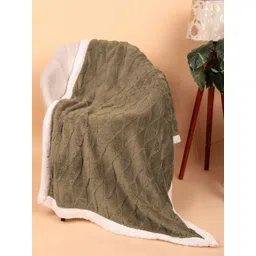 Butterthief Brown & White Heavy Winter 210 GSM Single Bed Blanket-picture-46