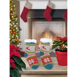 Butterthief Kids Patterned Calf Length Sherpa Socks-picture-11