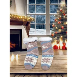 Butterthief Kids Patterned Calf Length Sherpa Socks-picture-51