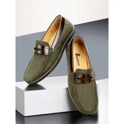 Buxton Men Suede Square Toe Comfort Insole Loafers-picture-30