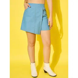 BUY NEW TREND Women Denim Skorts Mini Skirt-picture-34