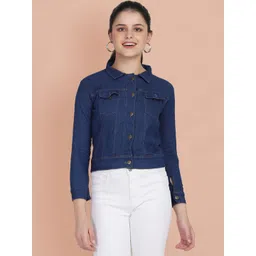 BUY NEW TREND Women Lightweight Denim Jacket with Embroidered-picture-18