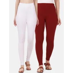 BUY NEW TREND Women Pack Of 2 Solid Ankle-Length Leggings-picture-24