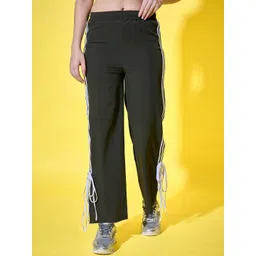 BUY NEW TREND Women Relaxed Fit Mid Rise Track Pant With Ankle Tie Detail-picture-12