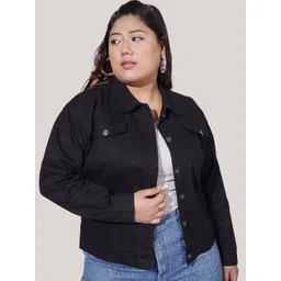 BUY NEW TREND Curvy Plus Size Lightweight Twill Denim Jacket-picture-18