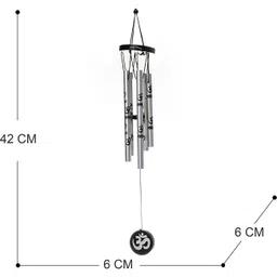 buyab factory aluminium wind chime for good luck and success home and office M-103 Wood, Stainless Steel Windchime-picture-23
