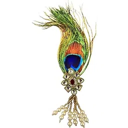 buyent enterprises Buyent ® brooch for men blazer sherwani Mens Jewellery Lovely Peacock Feather Lapel Pin Brooch With Crystal Stones For Mens Boys and girls-picture-32
