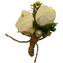 buyent enterprises Buyent ® elegant white flower brooch for men suit Lapel Pin For Men Blazer Suit Sherwani jodhpuri suit blazer wedding gifts for men women-picture-27