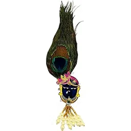 buyent enterprises Buyent ® shreenathji brooch for men blazer sherwani Mens Jewellery Lovely Peacock Feather Lapel Pin Brooch With Crystal Stones For Mens Boys and girls-picture-43