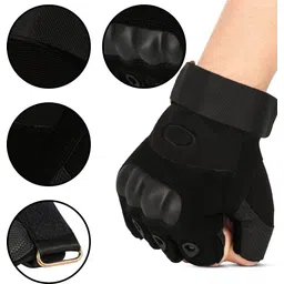 buyfeb Half Finger Anti-Slip Gloves for Men & Women Riding Gloves Gym & Fitness Gloves-picture-28