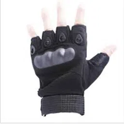 buymoor Haif Finger Army Green Self Design Evening Men Gloves-picture-18
