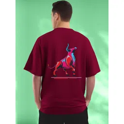 BUYTHATTRENDZ Graphic Printed Drop-Shoulder Sleeves Cotton Oversized T-shirt-picture-16