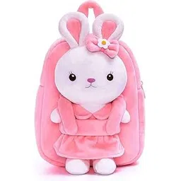 bwsk Cute Bunny Soft Toy School Bag for Toddlers, Boys & Girls, Kids Plush Backpack Lightweight & Comfortable Cartoon Animal Bag for Travel, Picnic & Preschool-picture-45