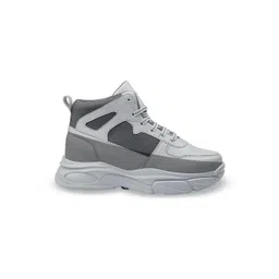 Bxxy Men Colourblocked Round Toe Mid-Top Lightweight Sneakers-picture-32