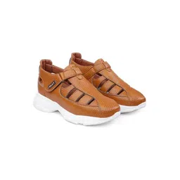 Bxxy Men Elevator Height Increasing Velcro Textured Shoe-Style Sandals-picture-14