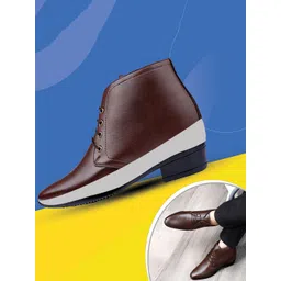 Bxxy Men Hidden Elevator Formal Lace-up Regular Boots-picture-12