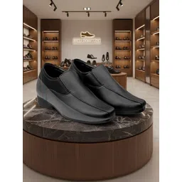 Bxxy Men Leather Textured Height Increasing Formal Mocassin Slip-on Shoes-picture-17