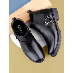 Bxxy Men Mid Top Platform Heel Chelsea Boots With Buckle Detail-picture-18