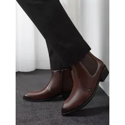 Bxxy Men Pointed-Toe Block-Heeled Chelsea Boots-picture-36