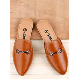 Bxxy Men Pointed Toe Embellished Horsebit Mules-picture-32