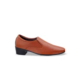 Bxxy Men Textured Height Increasing Block Heel Formal Mocassin Slip-on Shoes-picture-26