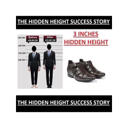 Bxxy Men Textured Height Increasing Shoe-Style Sandals image 4