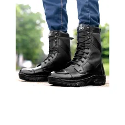 Bxxy Men Textured Leather Army Boots-picture-18