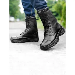 Bxxy Men Textured Pure Leather Army Boots-picture-21