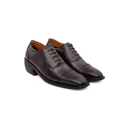 Bxxy Men Textured Square Toe Height Increasing Formal Oxfords-picture-29
