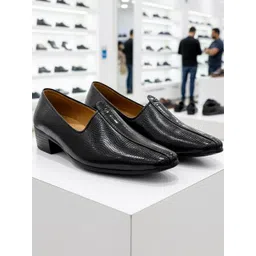 Bxxy Men Textured Square Toe Slip-On Mojaris-picture-20