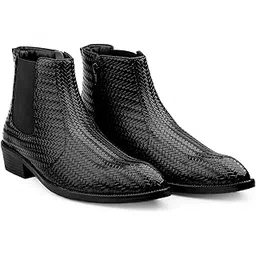 bxxy Men's 4 CM Block Heel Height Increasing Casual Formal Slipon Chelsea Boot and Dress Boot-picture-48