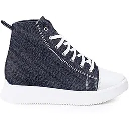 bxxy Men's 9.5 CM Hidden Height Increasing Casual Canvas, Sneakers Laceup Ankle Boots.-picture-15
