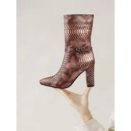 Bxxy Women Printed High-Top Block Boots-image-43
