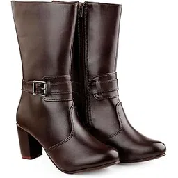 Smart Look High Ankle Zipper Boots for Women with Trendiest Buckle Closure-image-16