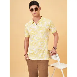 BYFORD by Pantaloons Abstract Printed Polo Collar Slim Fit T-shirt-picture-37