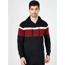 Byford By Pantaloons Anthracite & Red Cotton Regular Fit Colorblock Sweatshirt-picture-42