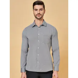 Byford by Pantaloons Asphalt Cotton Slim Fit Texture Shirt-picture-39