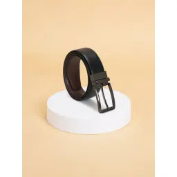 Byford by Pantaloons Black Leather Reversible Belt For Men-picture-10